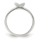 Rhodium Over Sterling Silver Polished Butterfly Children's Ring