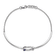 Rhodium Over 14k White Gold Diamond and Blue Sapphire Circle Bracelet