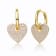 Clear Cubic Zirconia, 14k Gold Plated over Brass Heart Dangle Infinity
Hoop Drop Earrings for Teens