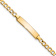 10k Yellow Gold Children's Curb Link ID Bracelet