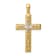 Rhodium Over 14K Two-tone Gold Diamond-cut Cross Pendant
