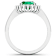 1.19ctw Green Emerald and Diamond 14K White Gold Halo Ring