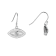 White Topaz Rhodium Over Sterling Silver Evil Eye Earrings