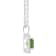 7mm Cushion Peridot 1/7 ctw Diamond Rhodium Over Sterling Silver Halo
Pendant with Chain