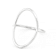 Sculptural Oval Open Design Ring In Sterling Silver