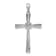 Rhodium Over 14k White Gold Diamond Cross Pendant