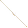 10k Yellow Gold 3 Hearts Charm Cable Link Anklet