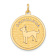 14k Yellow Gold Satin Chihuahua Disc Charm