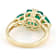 Green Onyx Three-Stone Ring In 18K Gold Over Sterling Silver