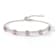 Rhodium Over Sterling Silver Oval Pink Sapphire and White Zircon Bolo
Bracelet 1.1ctw