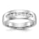 Rhodium Over 14K White Gold Lab Grown Diamond Men's Band