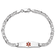Rhodium Over 14k White Gold Medical Soft Diamond Shape Red Enamel
Mariner Link ID Bracelet