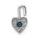 14k White Gold Tanzanite Simulant Birthstone Heart Charm