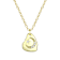 Asymmetrical Celestial CZ Pendant Necklace In 14K Gold Over Brass