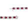 6.25ctw Ruby and Diamond Bracelet in 14k White Gold
