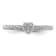 Sterling Silver Diamond Stackable Expressions Textured Heart Ring 0.02ctw