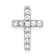 Rhodium Over 10k White Gold 0.19 ctw Diamond Latin Cross Chain Slide Pendant