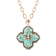 Barse Turquoise Maltese Cross Pendant Necklace In Bronze