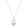 Pear Aquamarine and Cubic Zirconia Rhodium Over Sterling Silver Pendant
with chain, 1.94ctw