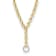 14K Yellow Gold with White Rhodium Diamond 18 Inch Adjustable Drop Necklace