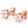 Diamond Simulant Heptagon Stud Earrings In 18K Rose Gold Over Sterling
Silver 5.10ctw
