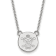 Rhodium Over Sterling Silver LogoArt College of William and Mary Small
Disc Pendant Necklace