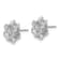 Rhodium Over 14k White Gold 11mm Textured I2/I-J Diamond Stud Earrings