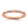 14K Rose Gold Stackable Expressions Diamond Ring 0.128ctw