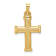 14K Yellow Gold Hollow Latin Cross Pendant