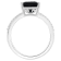 10x8mm Emerald Cut Black Onyx and 1/10 ctw Diamond Rhodium Over Sterling
Silver Ring