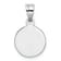 Rhodium Over 14k White Gold Satin Angel Coin Charm