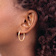 14k Rose Gold 1/1" Polished Round Endless Hoop Earrings