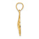 14k Yellow Gold Brushed and Diamond-Cut Sand Dollar Pendant