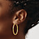 14k Yellow Gold Polished 1 3/8" Tube Hoop Earrings