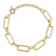 Rachel Zoe Open Rectangular Link Bracelet in 14K Gold Over Brass