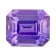 Purple Sapphire Loose Gemstone Unheated 6.82x5.73mm Emerald Cut 1.62ct