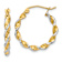 14k Yellow Gold and Rhodium Over 14k Yellow Gold Polished 5/8"
Fancy Twisted Hoop Earrings