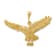 14k Yellow Gold Solid Polished and Textured Eagle Pendant