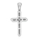 Rhodium Over 14k White Gold Polished Cross Charm