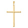 14k Yellow Gold 3D Polished Tube Cross Pendant