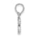 Sterling Silver Polished Block Initial -B- Pendant