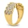 14K Yellow Gold Pave Diamond Wedding Band 0.24ctw