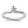 Sterling Silver Stackable Expressions Unicorn Diamond Ring 0.03ctw