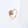 Amethyst 18K Yellow Gold Over Sterling Silver 4-Leaf Clover Cluster Ring