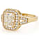 Diamond Simulant And Lab White Sapphire Ring In 18K Gold Over Sterling
Silver 2.78ctw