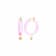 14K Yellow Gold Over Sterling Silver Acrylic Mini Star Charm Hoop
Earrings in Pink