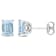 2.50ctw Octagon Sky Blue Topaz Stud Earrings in Sterling Silver