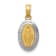 14K Yellow Gold with White Rhodium Miraculous Medal Charm