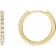 14K Yellow Gold 0.25ctw Round Lab-Grown Diamond Hoop Earrings