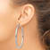 Rhodium Over Sterling Silver 3.00mm Diamond-cut Hoop Earrings